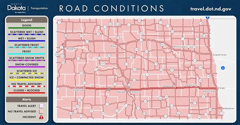 nddot|nddot map of road conditions.